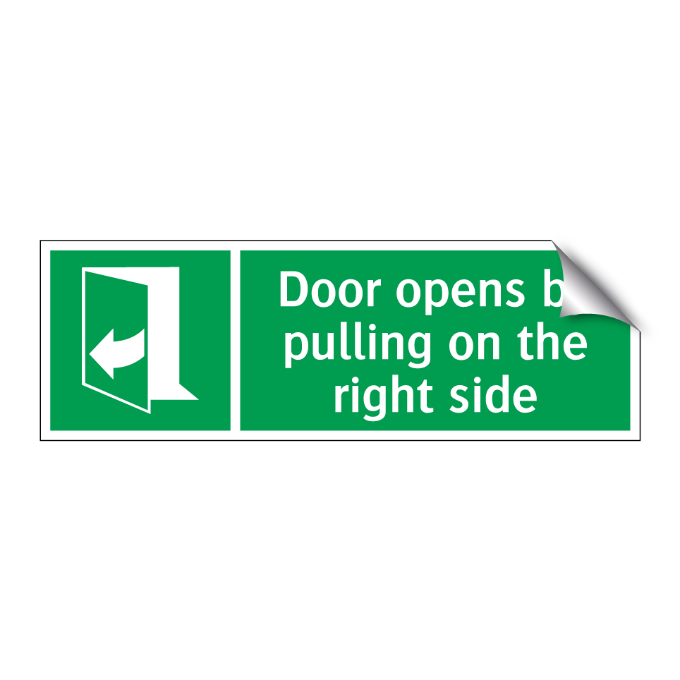 Door opens by pulling on the right side