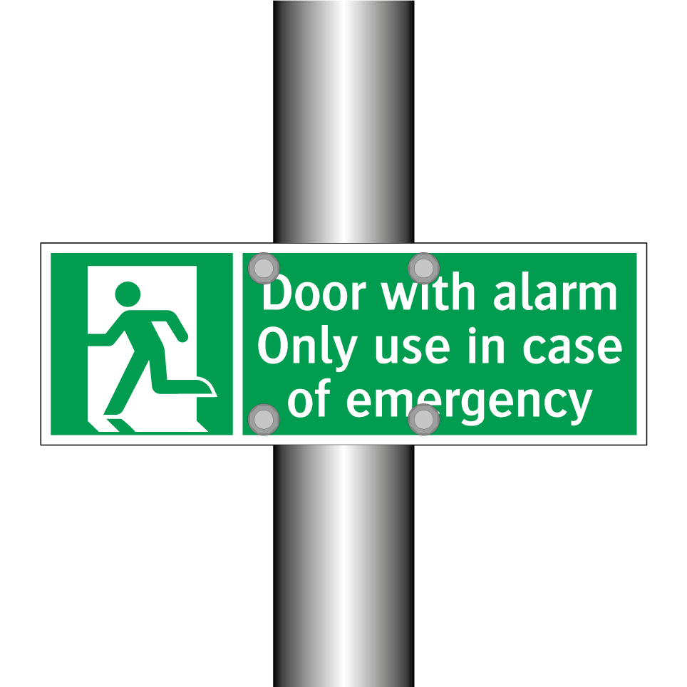 Door with alarm Only use in case of emergency