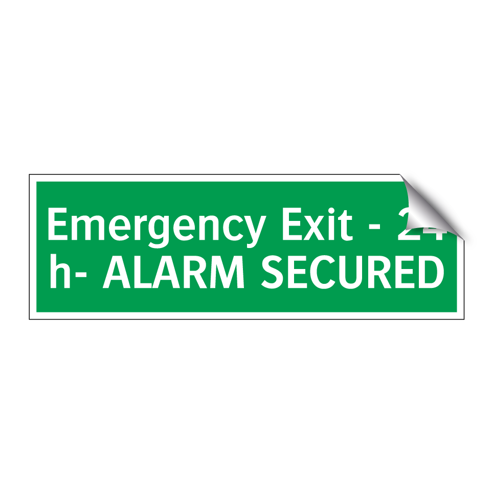 Emergency Exit - 24 h- ALARM SECURED