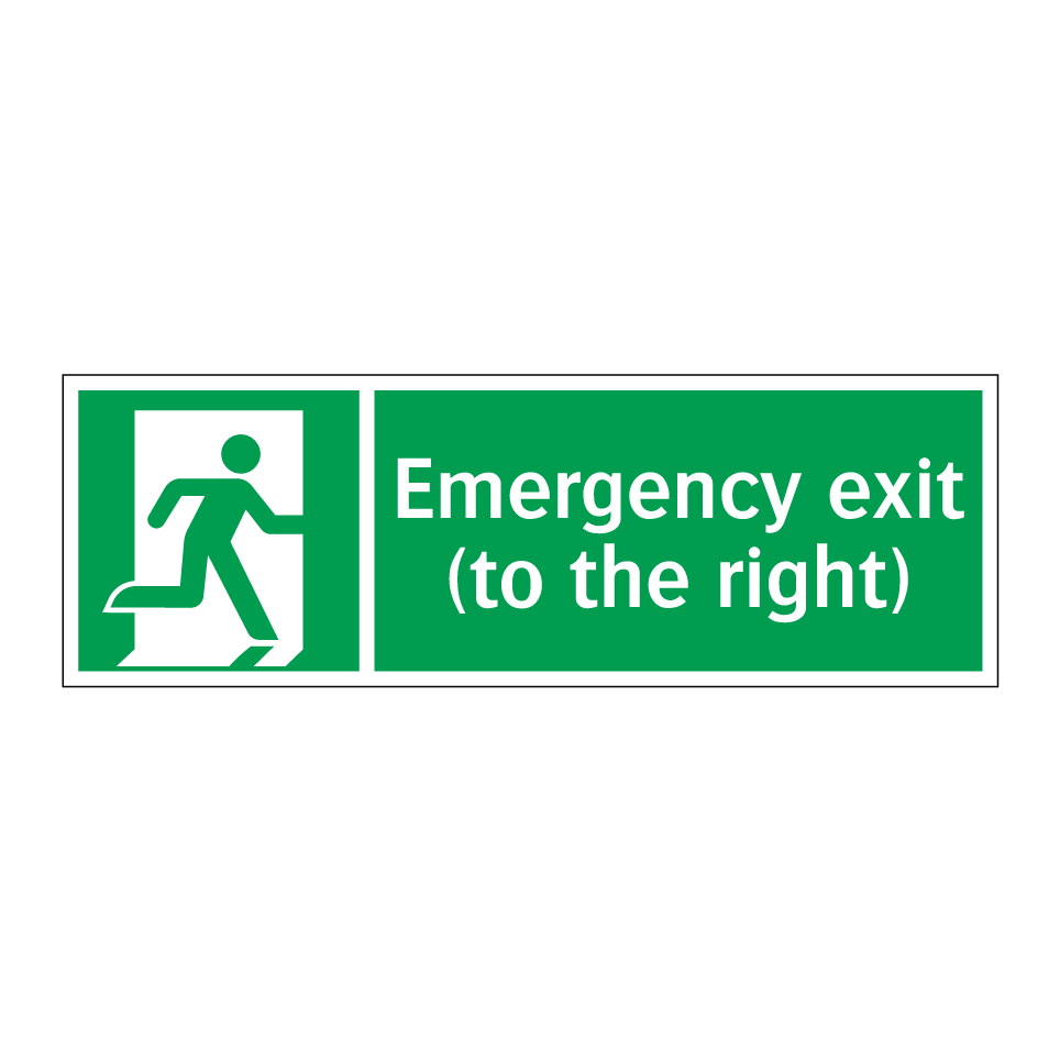 Emergency exit (to the right)