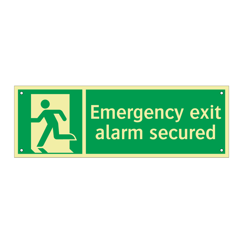 Emergency exit alarm secured