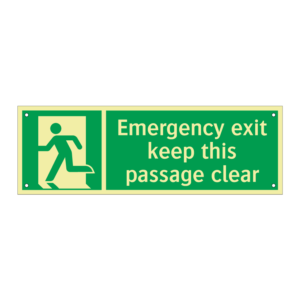 Emergency exit keep this passage clear