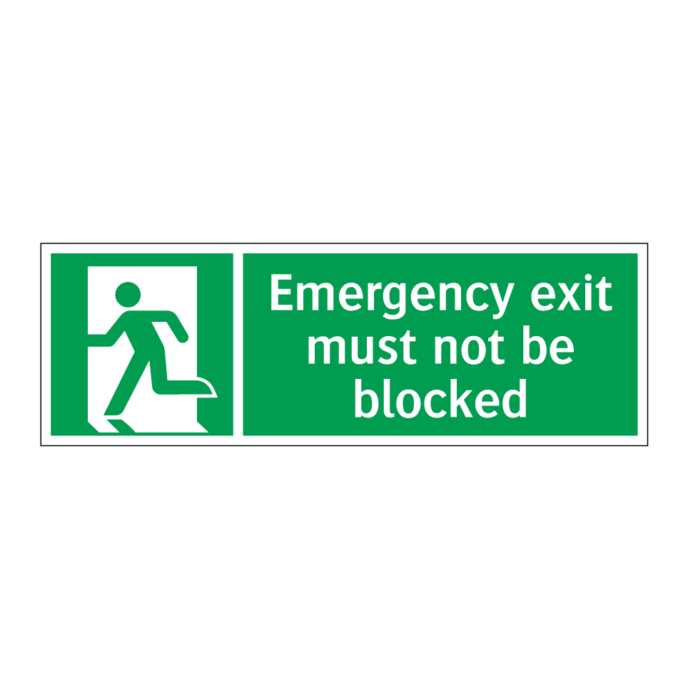 Emergency exit must not be blocked