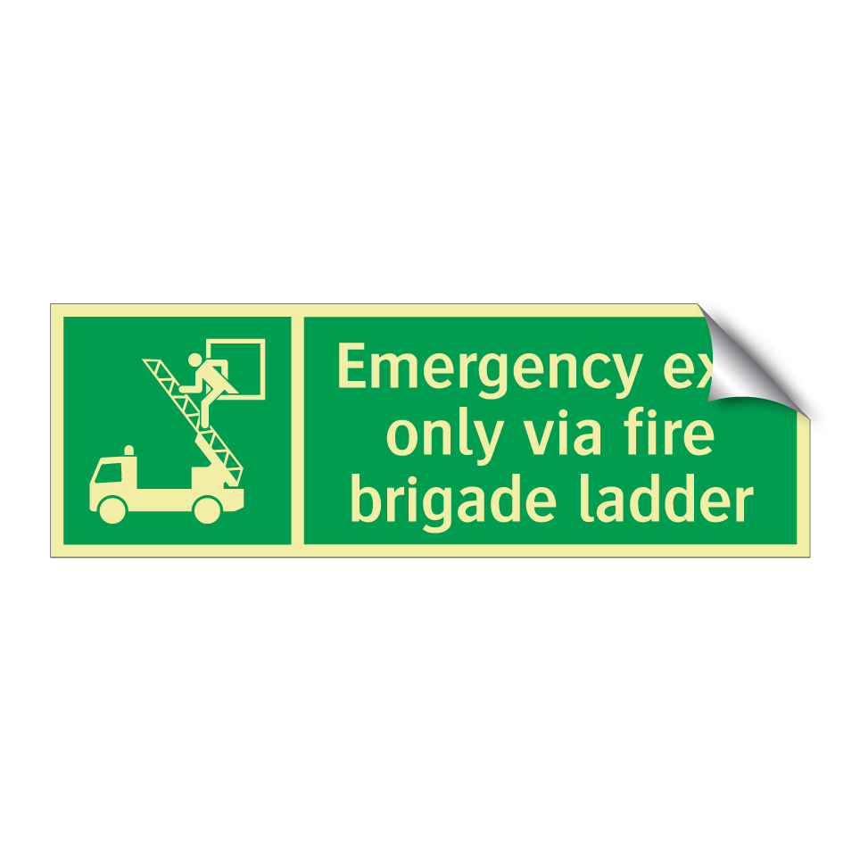 Emergency exit only via fire brigade ladder