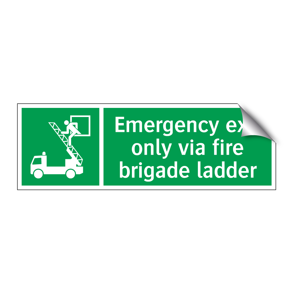Emergency exit only via fire brigade ladder