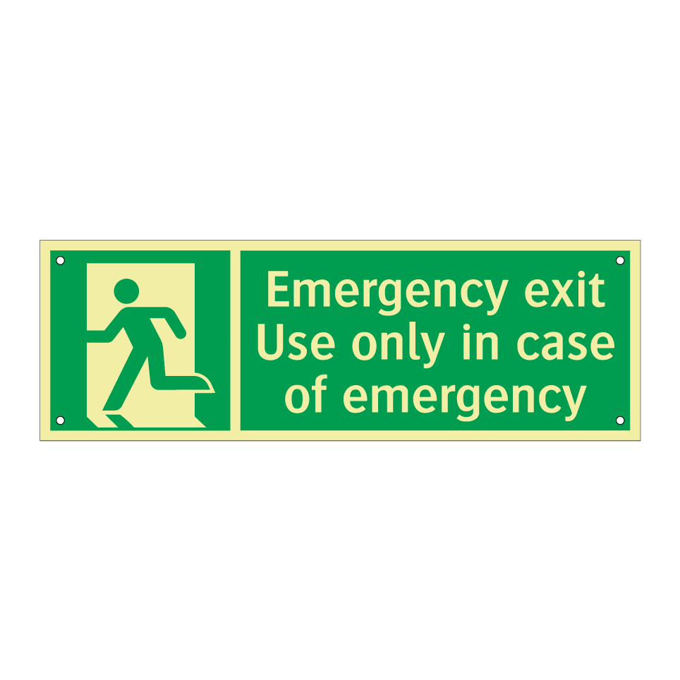 Emergency exit Use only in case of emergency