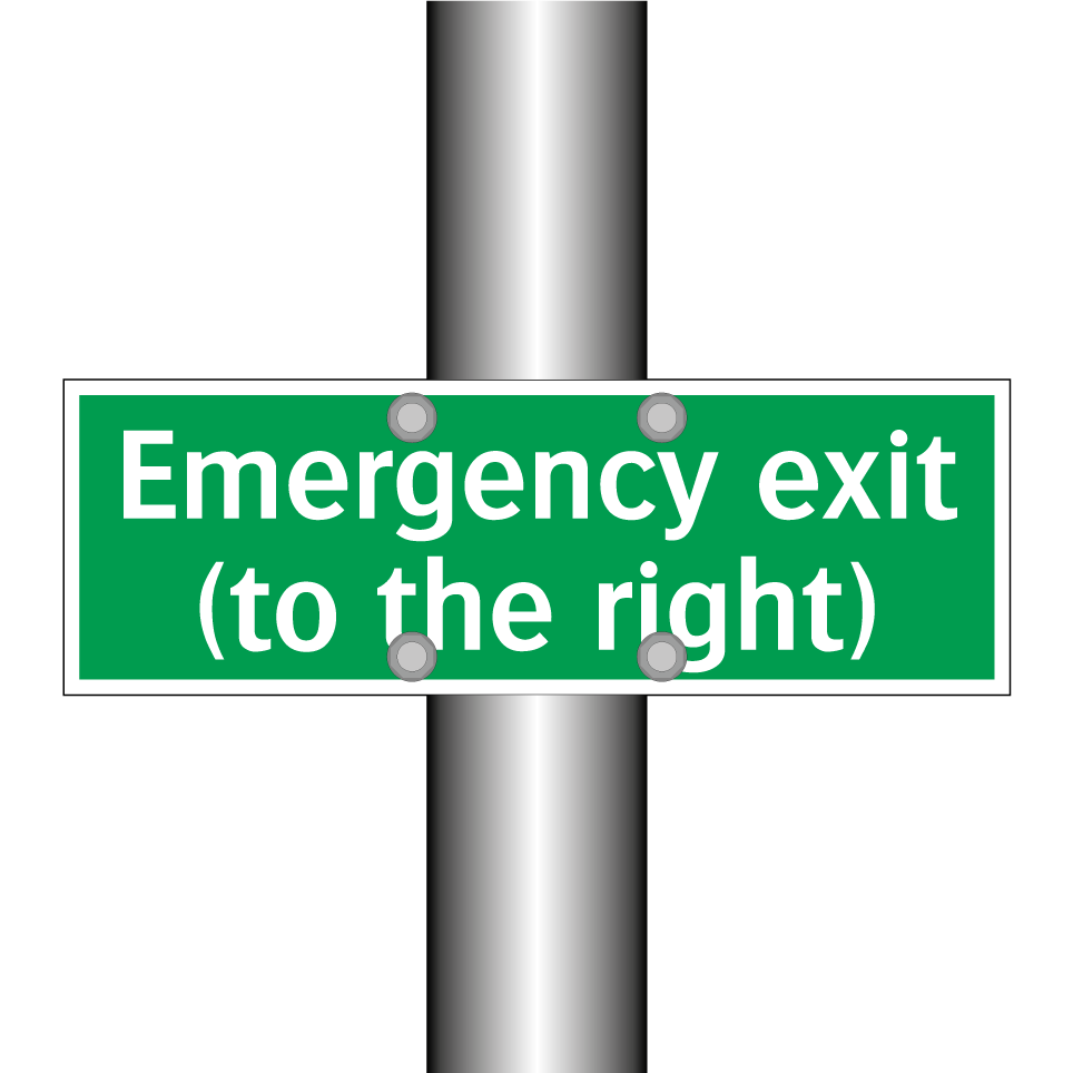 Emergency exit (to the right)