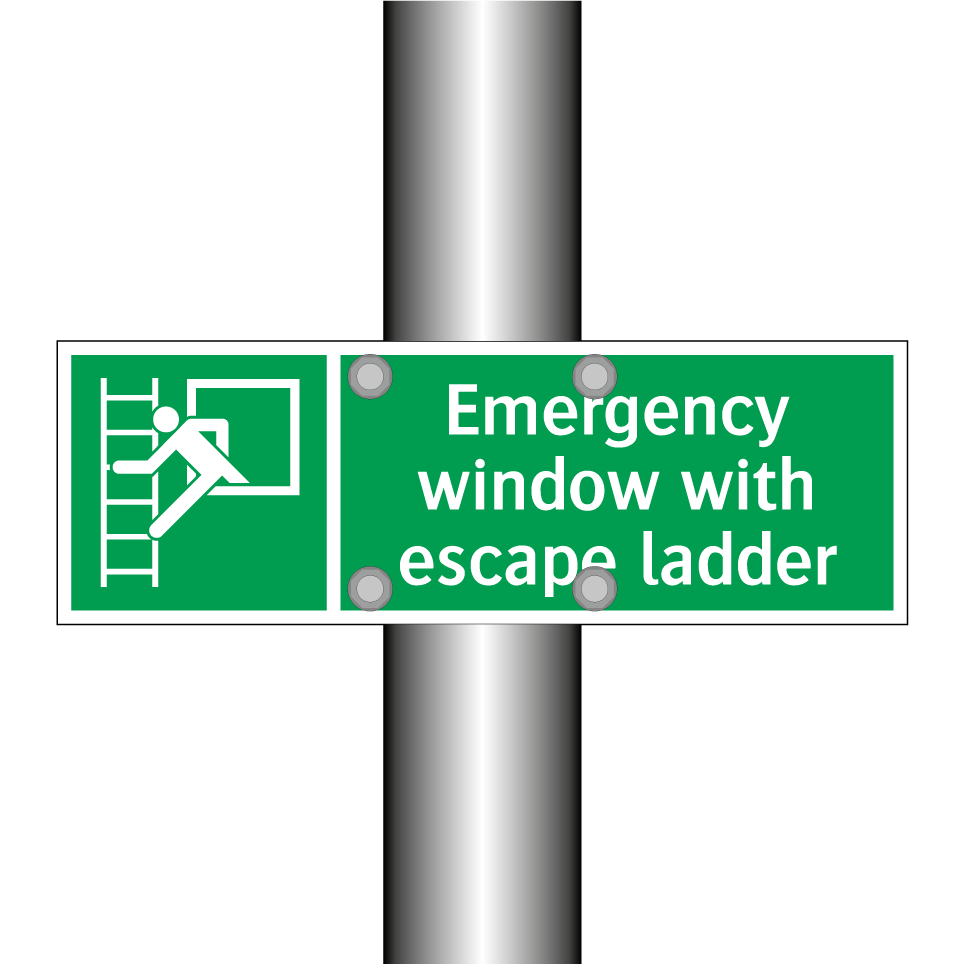 Emergency window with escape ladder
