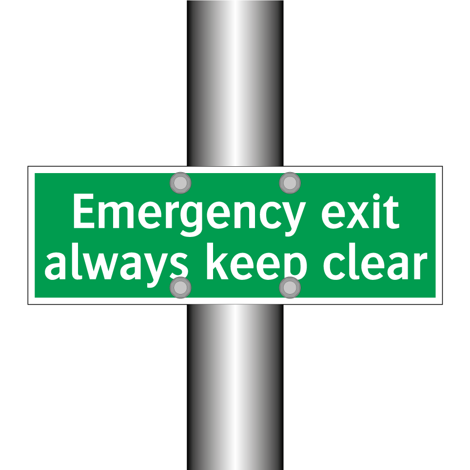 Emergency exit always keep clear
