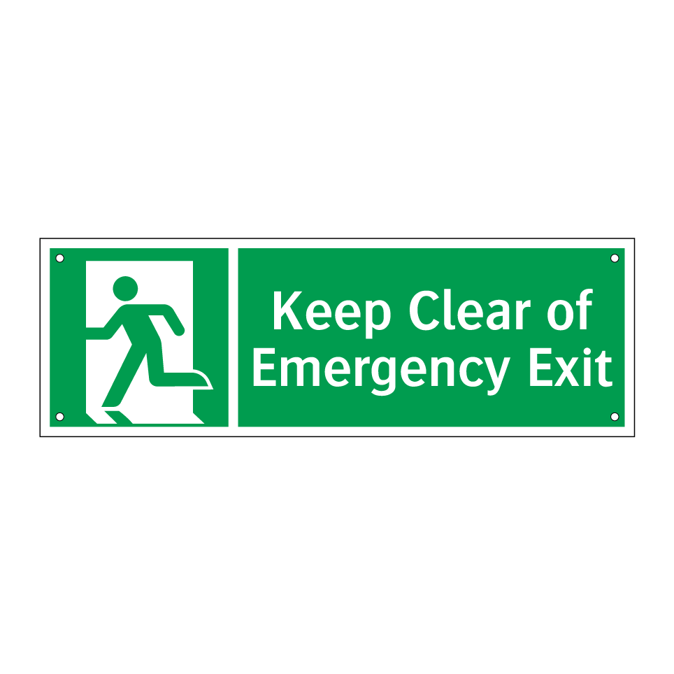 Keep Clear of Emergency Exit