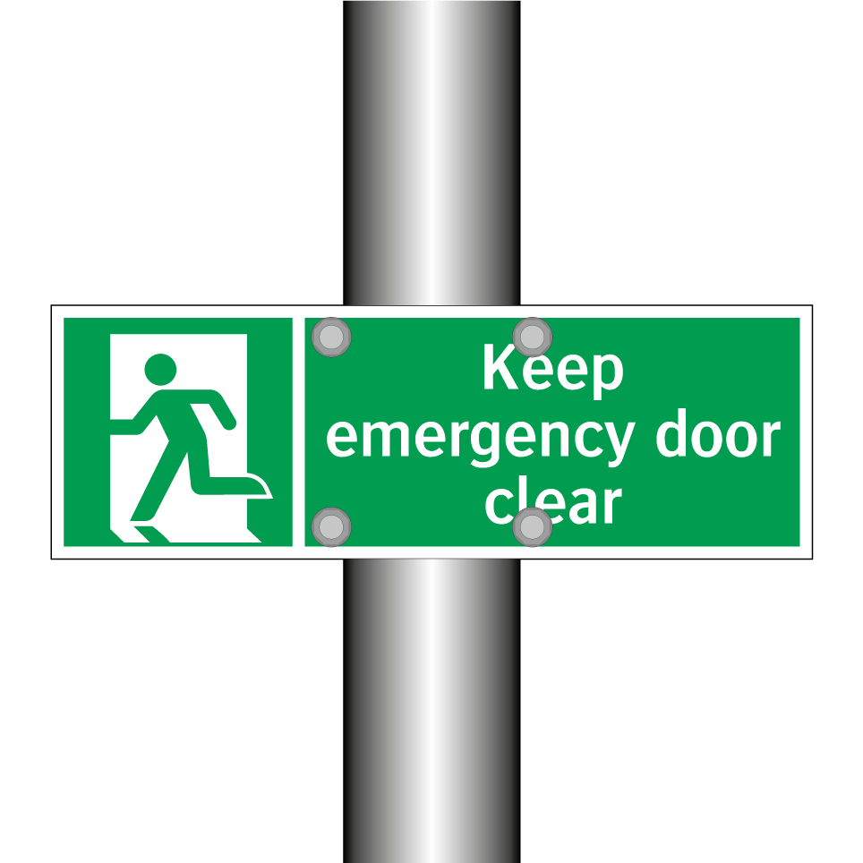 Keep emergency door clear