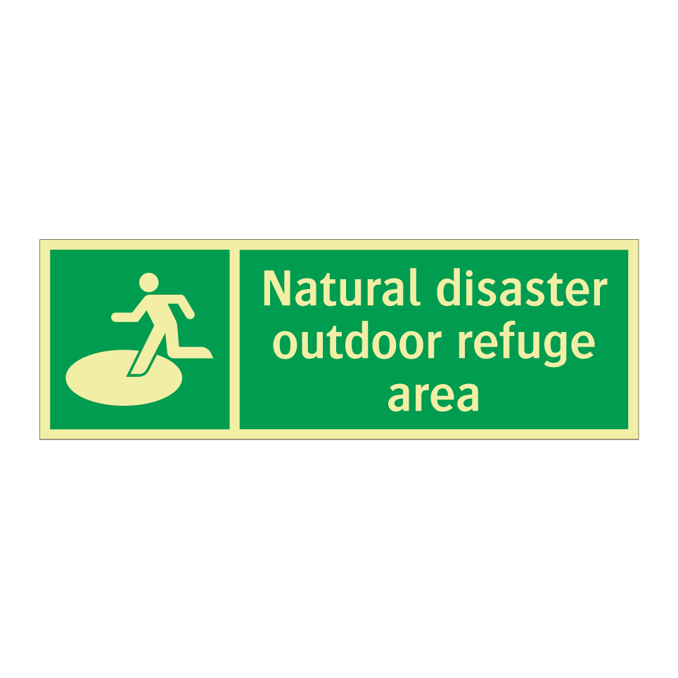 Natural disaster outdoor refuge area