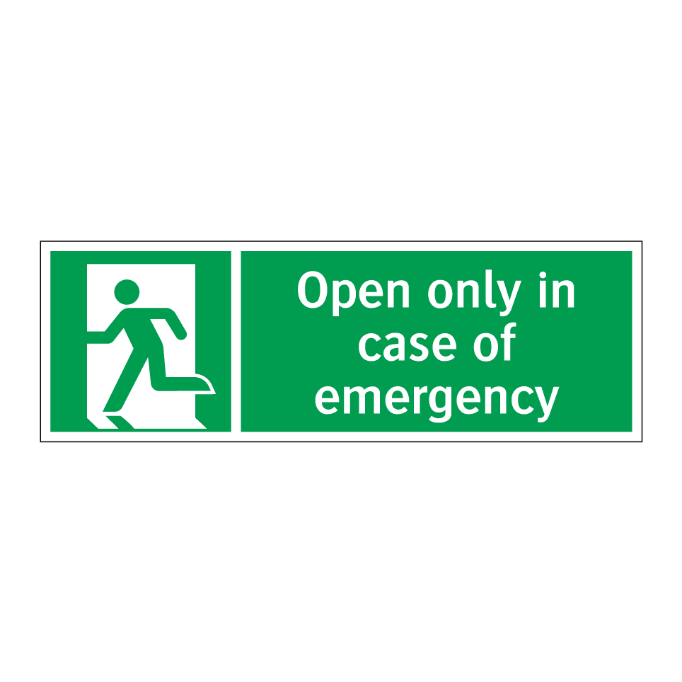 Open only in case of emergency