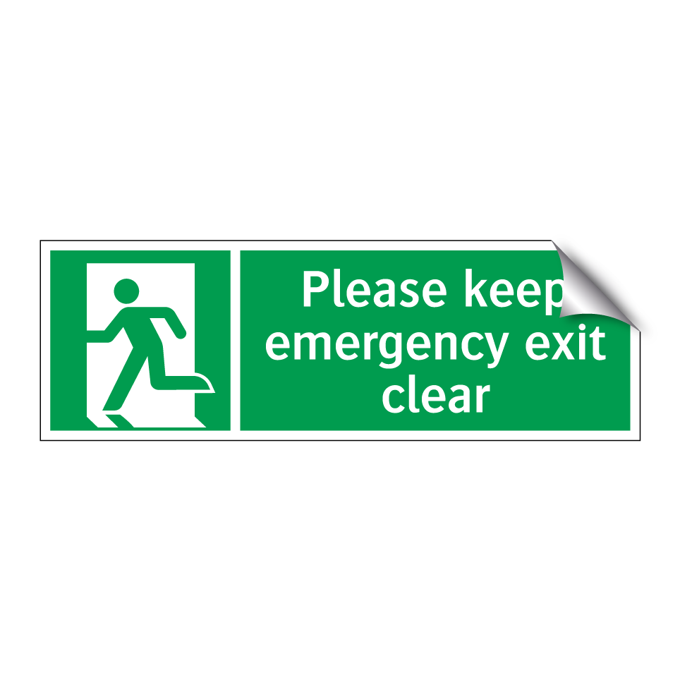 Please keep emergency exit clear