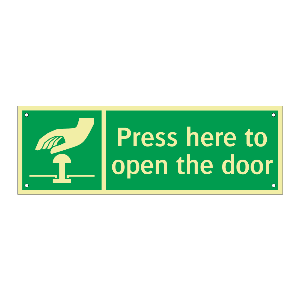 Press here to open the door