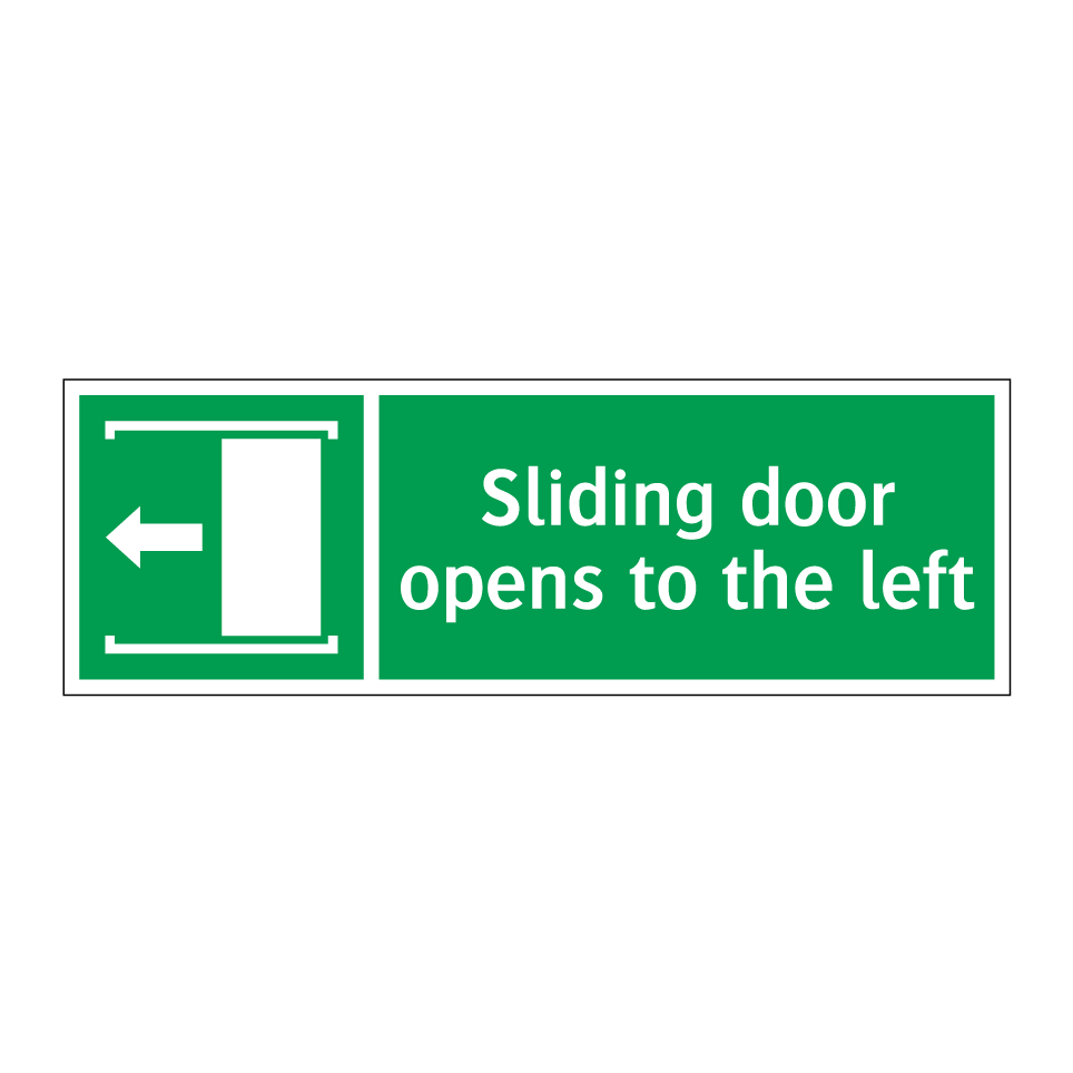 Sliding door opens to the left