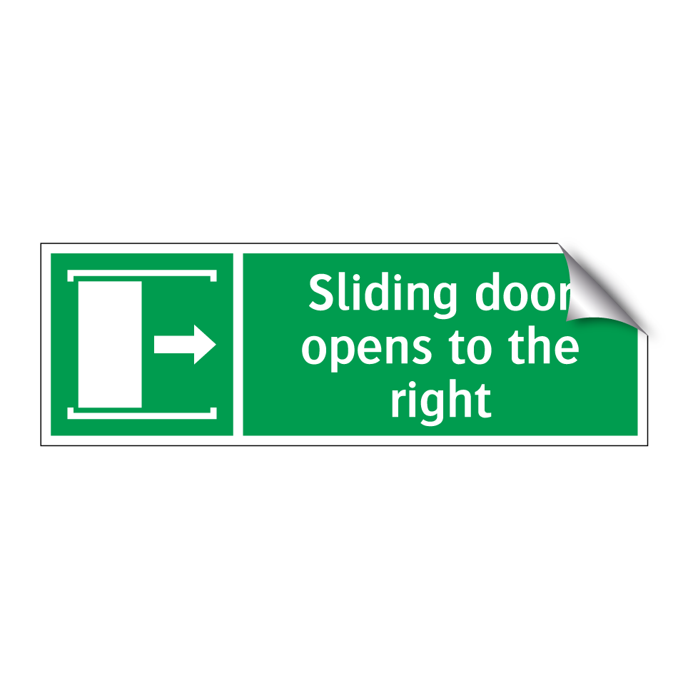 Sliding door opens to the right