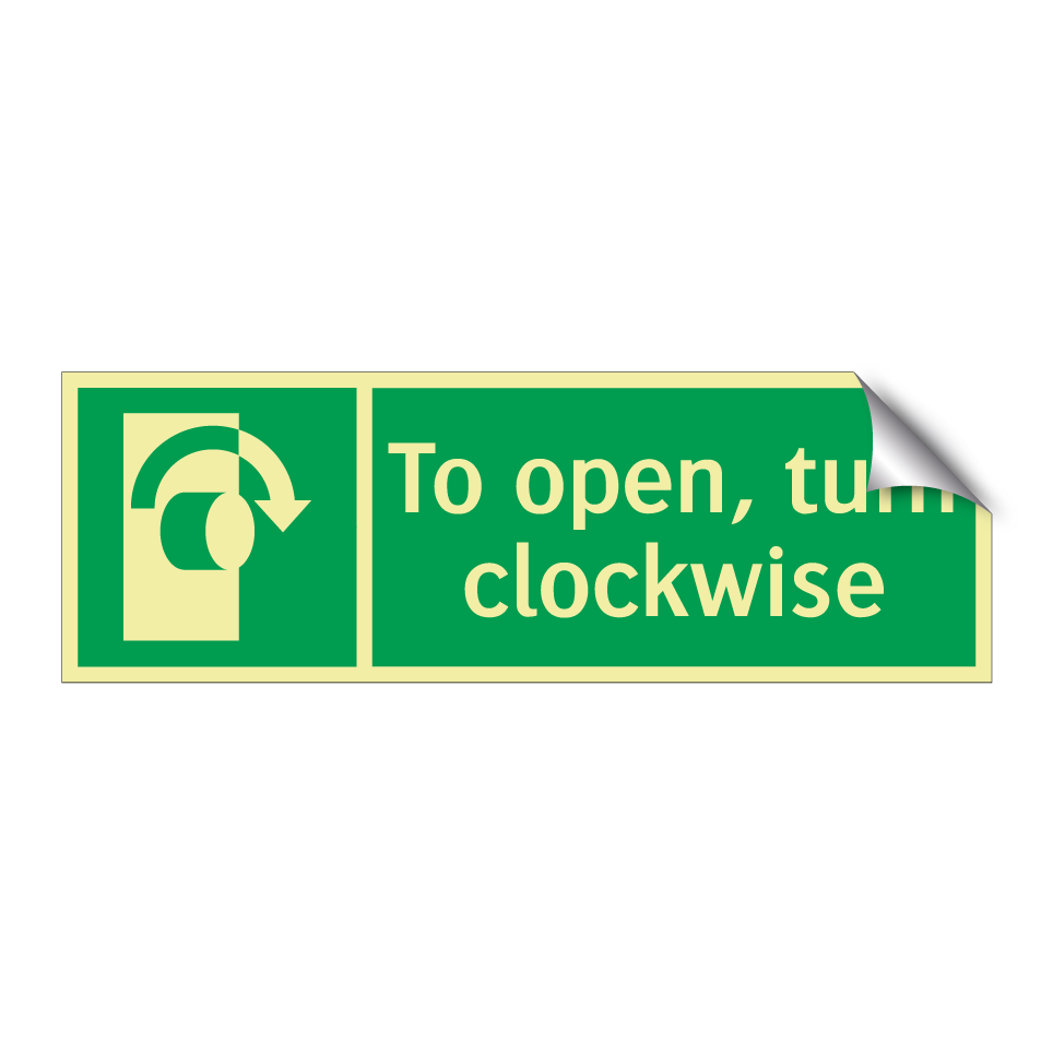 To open, turn clockwise