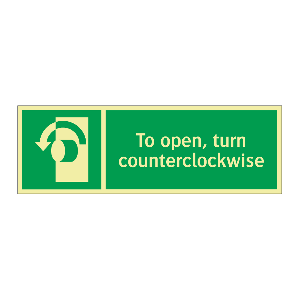 To open, turn counterclockwise