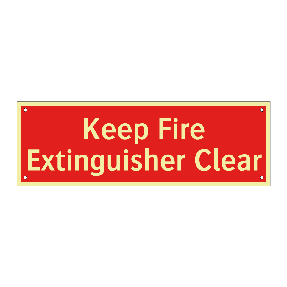 Keep Fire Extinguisher Clear