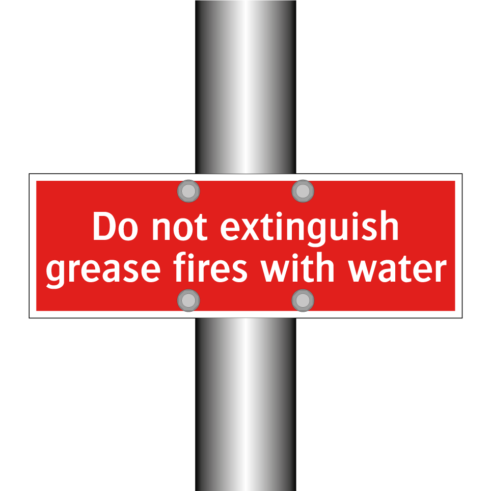Do not extinguish grease fires with water