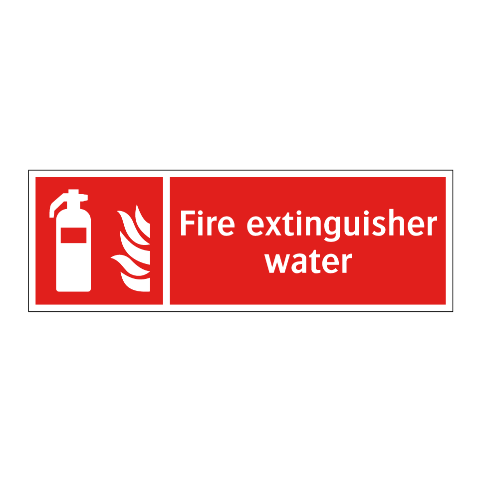 Fire extinguisher water