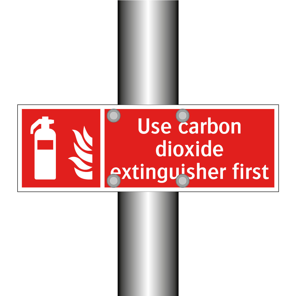 Use carbon dioxide extinguisher first