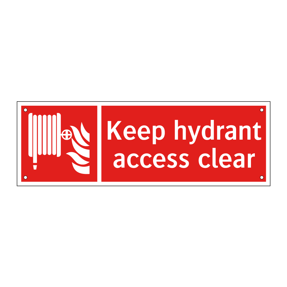 Keep hydrant access clear