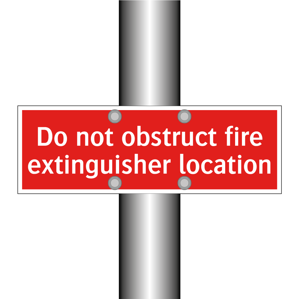 Do not obstruct fire extinguisher location