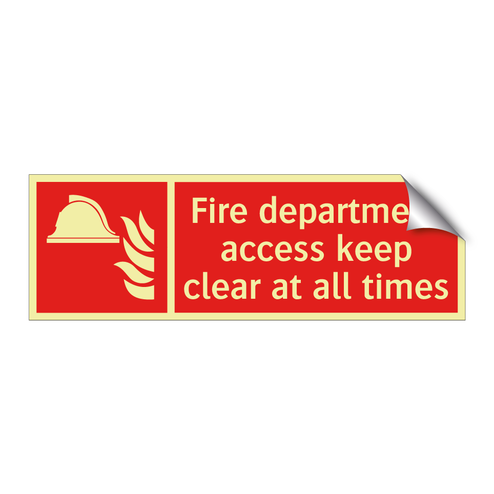 Fire department access keep clear at all times