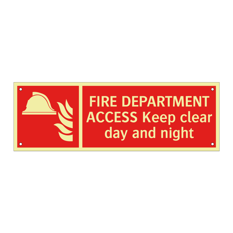 FIRE DEPARTMENT ACCESS Keep clear day and night