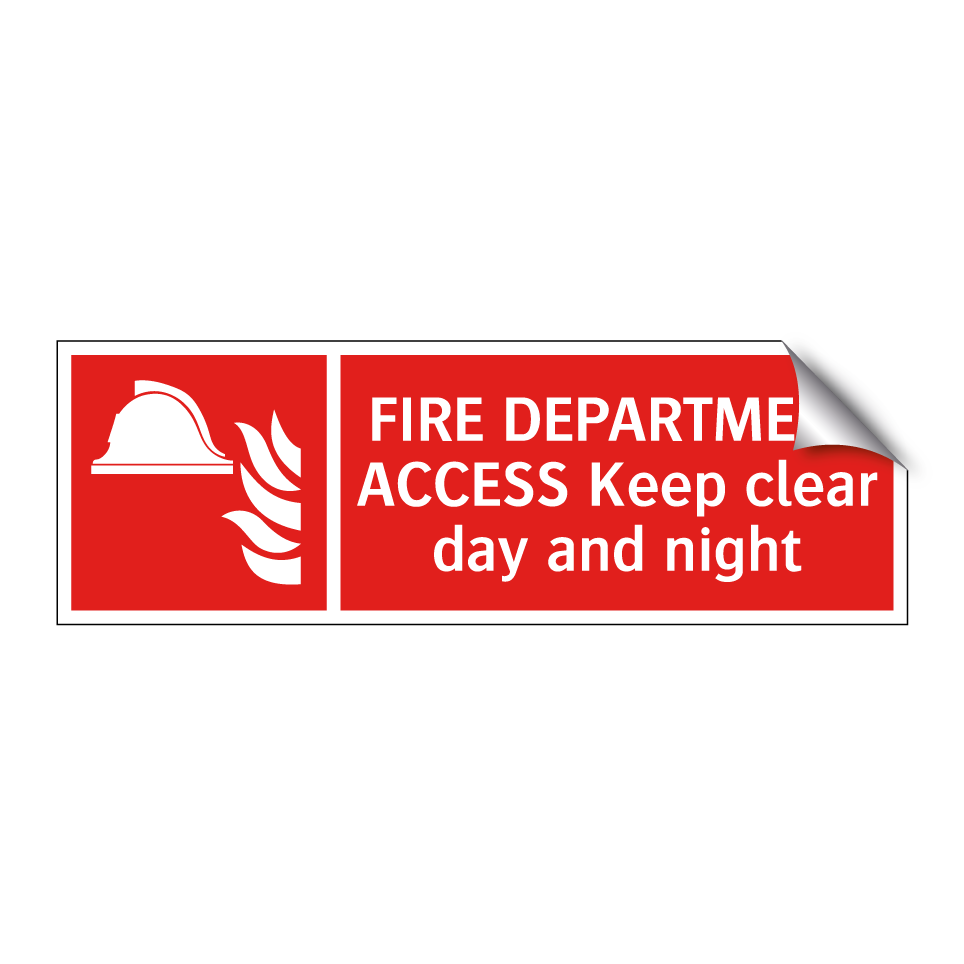 FIRE DEPARTMENT ACCESS Keep clear day and night