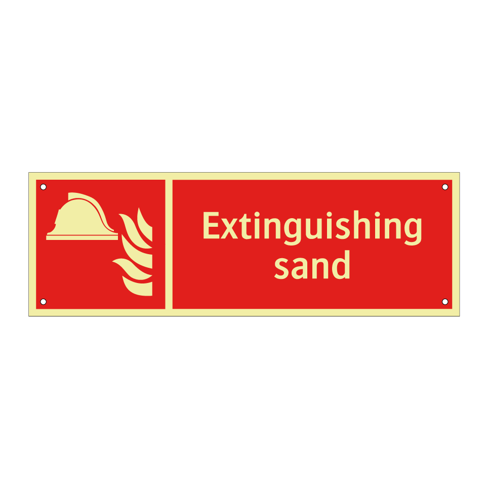 Extinguishing sand