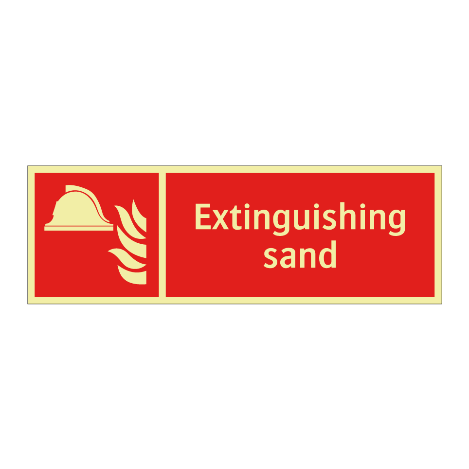Extinguishing sand