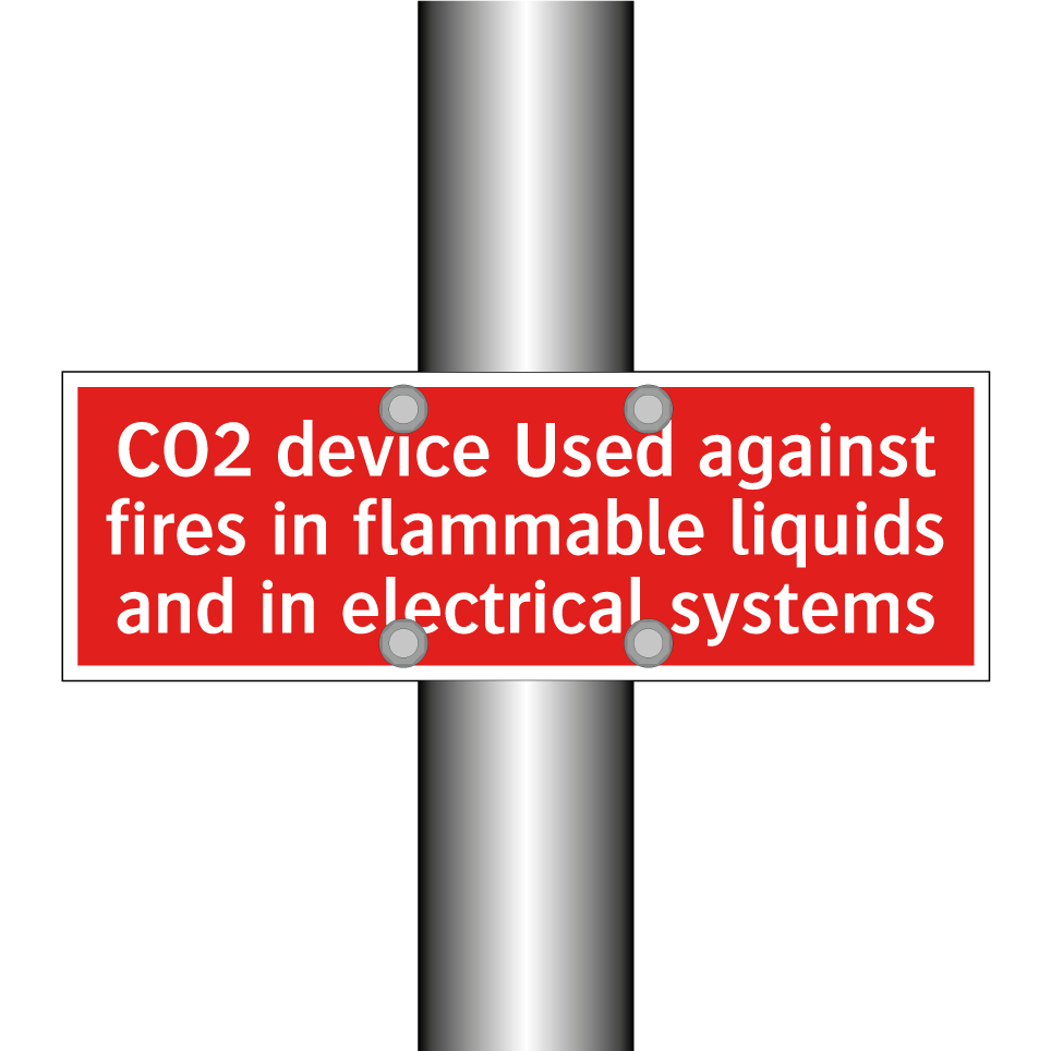 CO2 device Used against fires in flammable liquids and in electrical systems