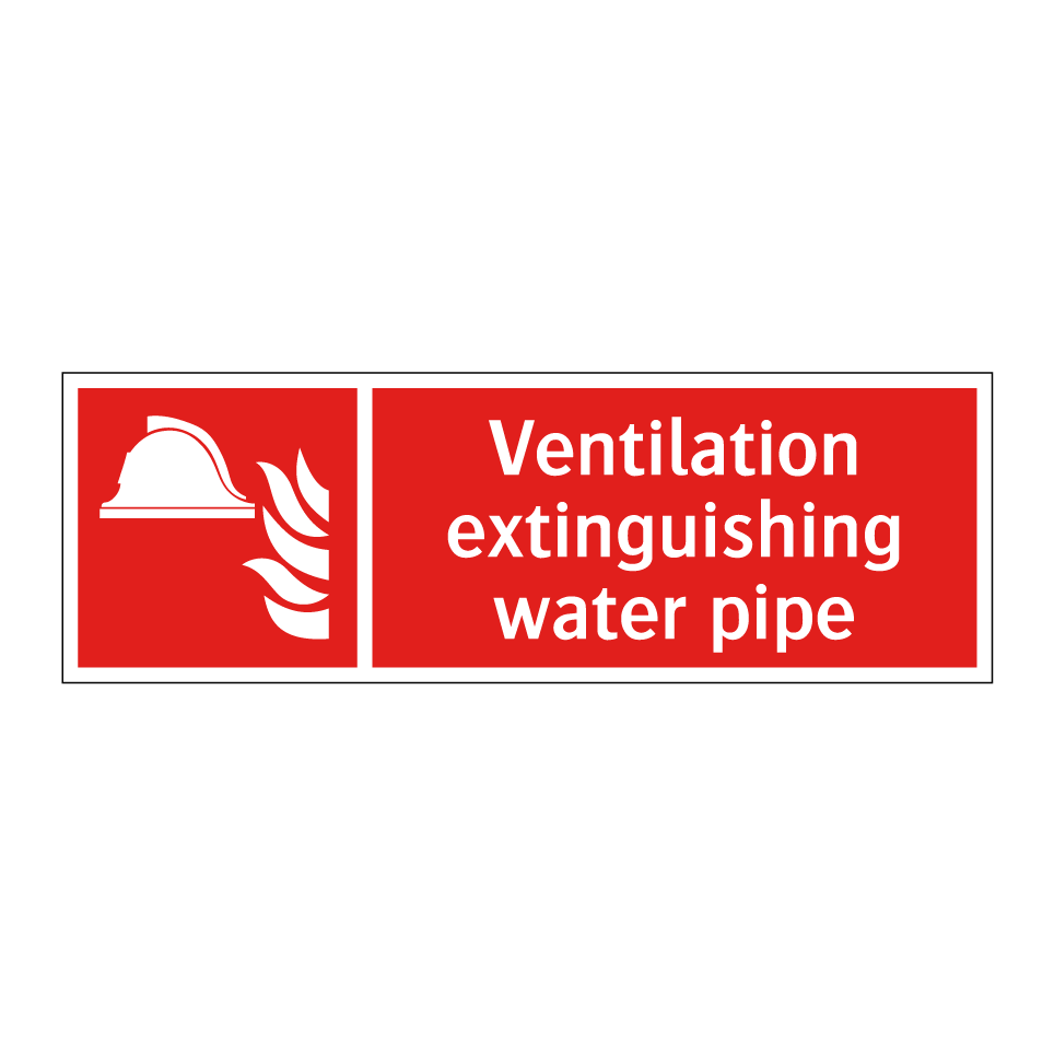 Ventilation extinguishing water pipe
