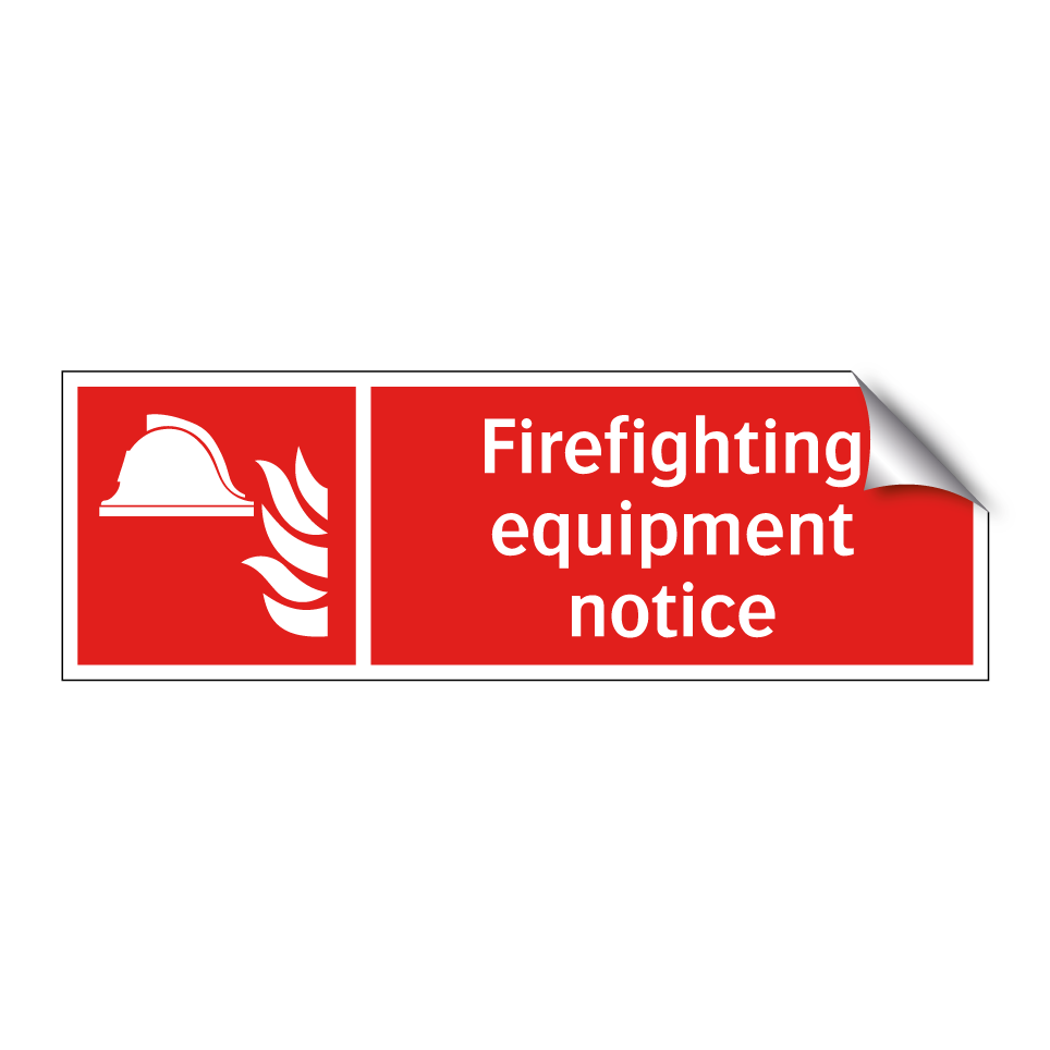 Firefighting equipment notice