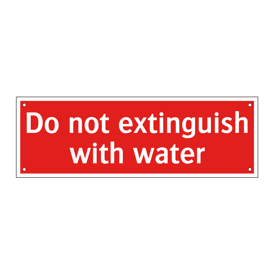 Do not extinguish with water