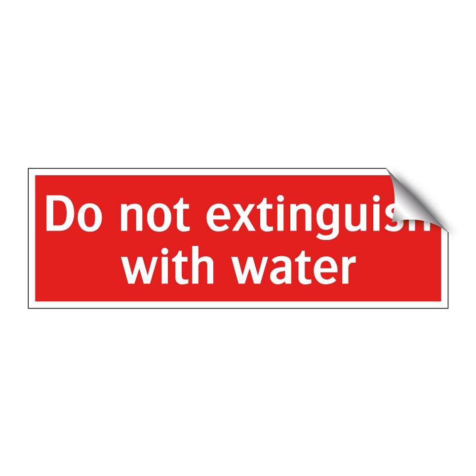 Do not extinguish with water