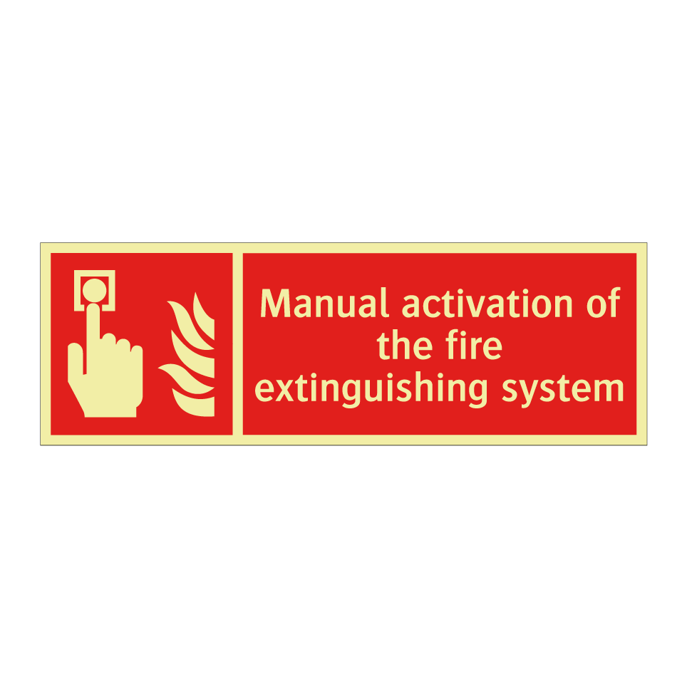 Manual activation of the fire extinguishing system
