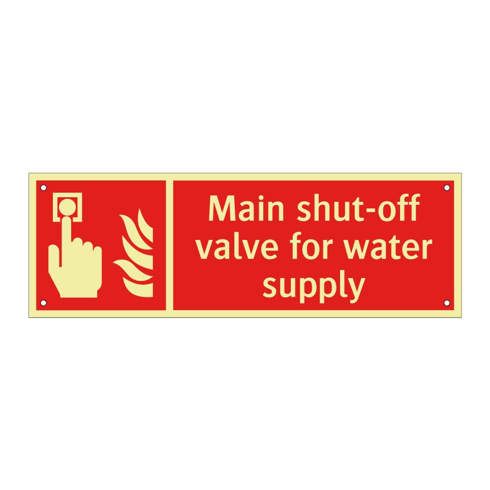 Main shut-off valve for water supply