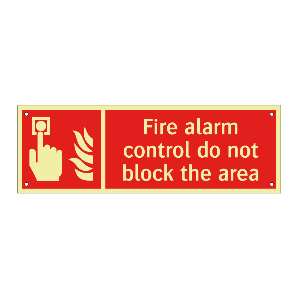 Fire alarm control do not block the area