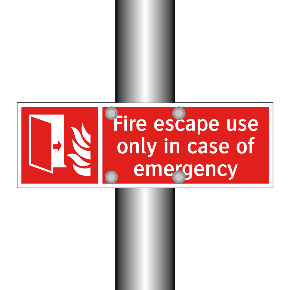 Fire escape use only in case of emergency