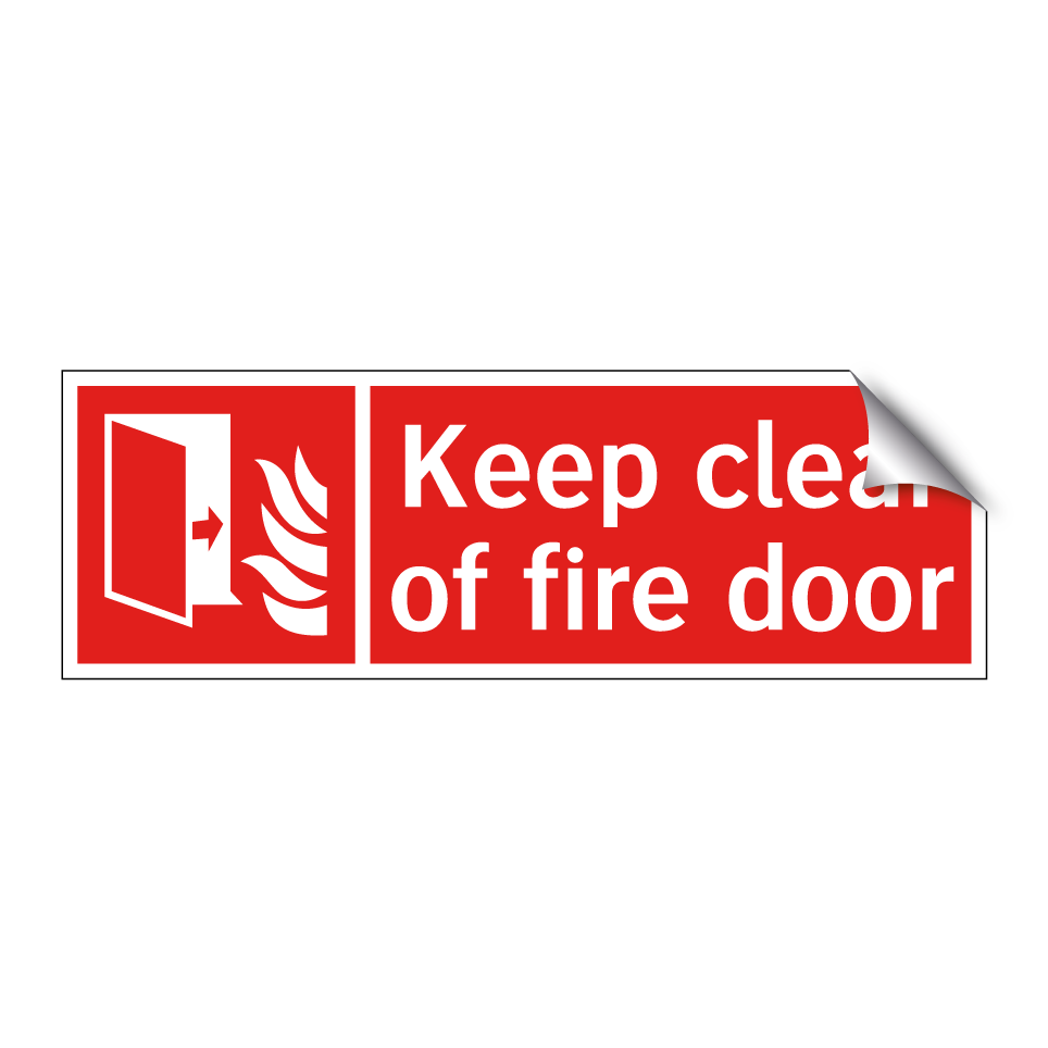 Keep clear of fire door