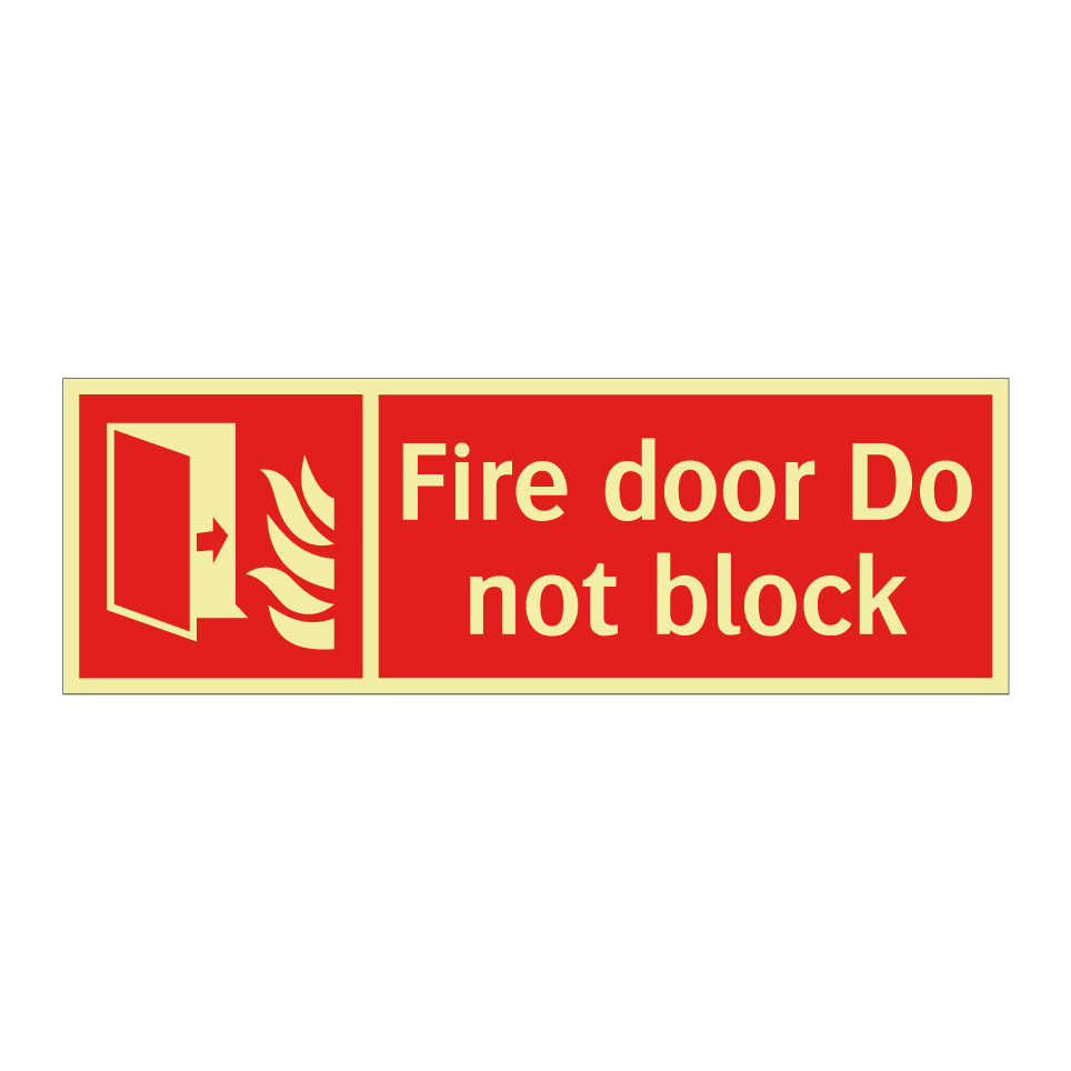 Fire door Do not block