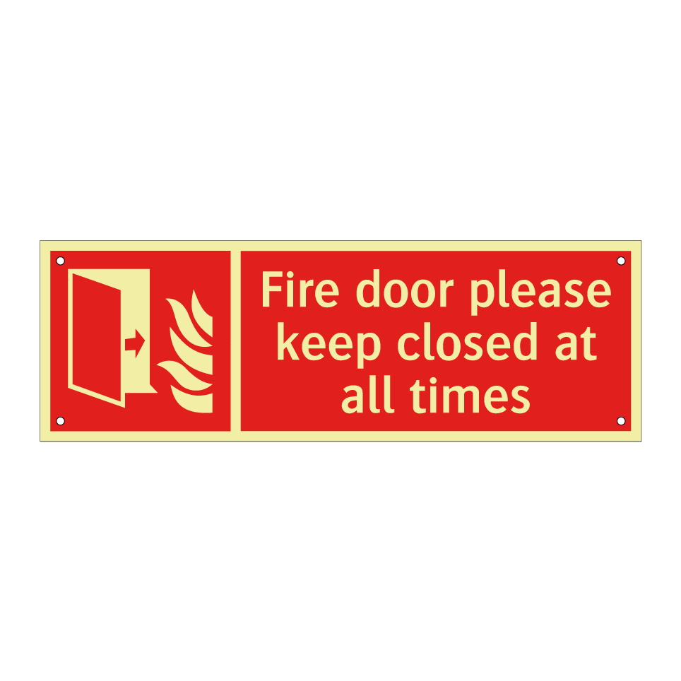 Fire door please keep closed at all times