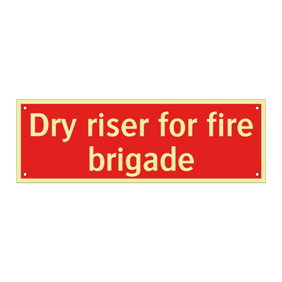 Dry riser for fire brigade