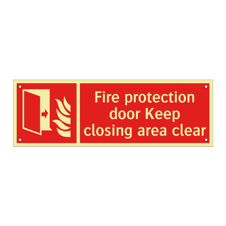 Fire protection door Keep closing area clear