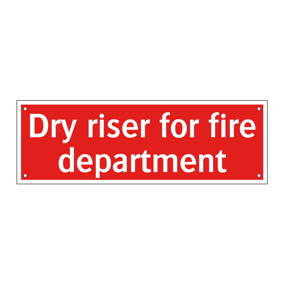 Dry riser for fire department