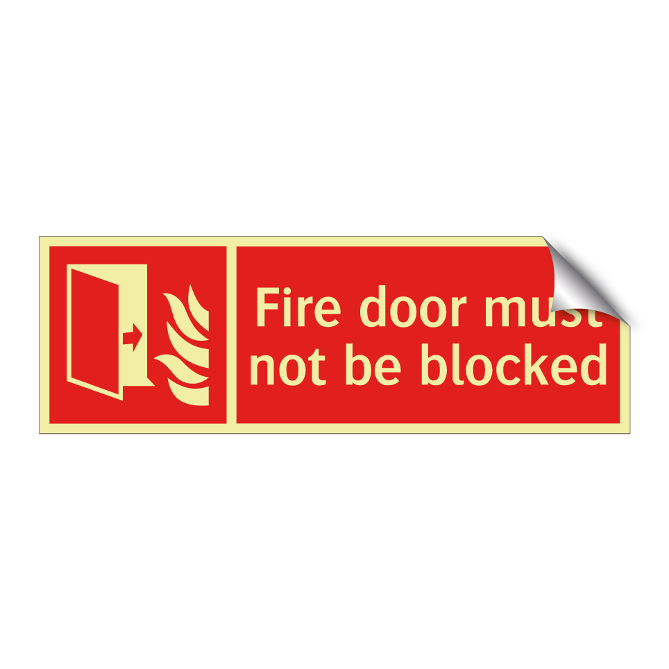 Fire door must not be blocked